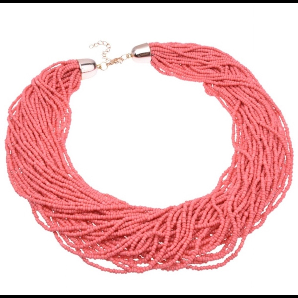 Multi layer beaded necklace